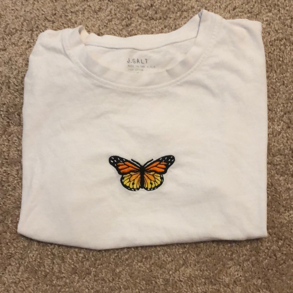 Brandy Melville Butterfly baby tee